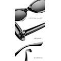 Pikkukuva 2 / 3: Retro Oval Goggle Aurinkolasit, Vintage Clout Aurinkolasit Unisex
