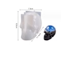 Miniatyrbillede 1 af 4: 3D kranieformet stearinlysform, 2-delt Halloween stearinlysform fremstilling