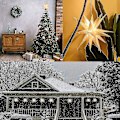 Miniatyrbild 3 av 3: Batteridriven timer Moravian Star - Hängande utomhus julstjärna - Använd som semesterdekoration, veranda