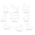 Miniatyrbillede 2 af 5: 9 Styles Katte Vindue Klamrer Statiske Regnbue Glas Klistermærker Vindue A
