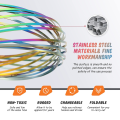 Miniatyrbilde 2 av 5: Flow Rings Toys 3d Arm Spring Magic Flow Ring Rustfritt Stål Multi Sensorisk Pedagogisk Og Interaktivt Fjærleketøy