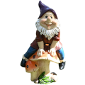 Miniatyrbillede 1 af 2: Havefigurer i haven - Klassisk havedekoration - Vejrbestandig havefigurer i harpiks - Sjov svampehave