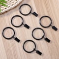Miniatyrbillede 4 af 5: 20 stk rustfrie gardinringe med metalgardinkrogclips