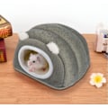 Miniatyrbillede 1 af 5: Vinterhamsterhus, Grå Kæledyr, Hyggelig og varm seng egnet til Sm