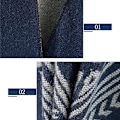 Miniatyrbillede 5 af 5: 1 stk. Cape Shawl Elegant Varmt Firkantet Efterår og Vinter Kvinder Marineblå B