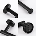 Miniatyrbillede 5 af 5: Toiletpapirholder til vægmontering, toiletpapirdispenser i rustfrit stål Sus 304, moderne stil, matsort