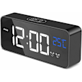 Miniatyrbild 1 av 5: LED Digital Väckarklocka, Elektronisk Väckarklocka med Temperaturstyrd Display Valfria Larm Ljud, för Sovrum, Kontor