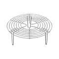 Miniatyrbillede 1 af 5: Høj dampstativ i rustfrit stål, multifunktionel kurv til trykkoger, 20*4 cm