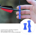 Miniatyrbild 5 av 5: 1 Set Pilbåge Sträng Finger Saver Skyddande Utrustning, Quickshot Guard Finger Saver Silikon Finger Protector För Recurve Compound Båge（Blå）