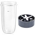 Miniatyrbillede 1 af 4: Juicer tilbehør 1 stk. 32oz Blender kopbeholdere + 600w krydsblad reservedele Mixer Smoothie kop dele kit（24OZ）