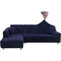 Miniatyrbild 1 av 5: Elastiskt sofföverdrag i spandex, stretchigt sofföverdrag för L-formade soffor