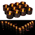 Miniatyrbillede 2 af 4: LED-timerlys, 12 stk. LED-lys, flammefri flimrende lys