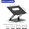 Miniatyrbillede 4 af 5: Bærbar computer stand, ergonomisk bærbar computer stand, aluminium bærbar computer stand Compa