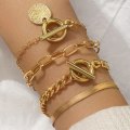 Miniatyrbild 1 av 4: Guld Armband för Kvinnor Boho Guld Stapelbara Kedjearmband