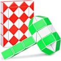 Miniatyrbild 1 av 5: 48 kilar Fidget Snake Cube Magic Twist Puzzle Sensoriska leksaker Hjärna