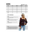 Miniatyrbillede 4 af 4: Ohpa Dame Langærmet Ternet Top Seksuelt Peplum Skjorter Firkantet Hals Sød Efterår Flannel 2022 Dame Toppe Og Bluser (S Sort)
