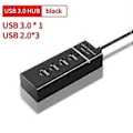 Miniatyrbillede 1 af 5: RYRA 4 Porte USB 3.0 HUB Høj Hastighed Splitter Adapter Kabel Længde 30/120cm Til Desktop