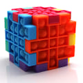 Miniatyrbillede 3 af 5: Sensorisk Fidget Boble Legetøj Pop Push it Pack, Lærende Farverig