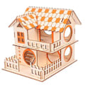 Miniatyrbild 1 av 3: Litet Djurgömställe Hamsterhus Trähus Lek Tugga Bitresistent Leksak