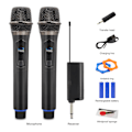 Miniatyrbillede 1 af 5: Trådløs mikrofon Dual Cordless Metal Dynamic Mic System
