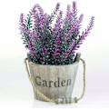 Miniatyrbillede 3 af 5: Kunstig lavendel, plastplantebuket familie brud bryllup  have balkon dekoration  4stkspink（rose rød）