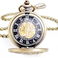 Miniatyrbillede 2 af 4: Lommeur Quartz Lommeur Klassisk Retro Romertal Lommeur Sort