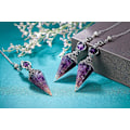 Miniatyrbillede 2 af 5: Chakra Krystal Hexagonal Pendul Reiki Healing Krystal Punkter Gemstone Dowsing Pendul Til Divination Scrying Wicca Ametyst