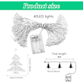 Miniatyrbillede 3 af 5: Streng af lys, 4M 40 LED julelys, LED julelys D