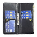 Miniatyrbild 4 av 5: BINFEN COLOR BF Style-15 Fodral till iPhone 16 Pro Max Rombmönstrat Läder Telefonskal Black