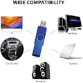 Pikkukuva 4 / 5: 8GB 2 kpl:n pakkaus pyöriviä flash-asemia USB 2.0 flash-asema pyörivä tallennuslevy muistitikku Pendrive naruilla (sininen/punainen 8GB*2 kpl)
