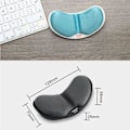 Miniatyrbillede 2 af 2: Memory Foam Musehvilepude Tastatur Håndledsstøttepude Anti-slip Musemåtte Support Håndledsstøtte（Sort）