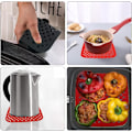 Miniatyrbillede 5 af 5: 4-pak 8,5\" Airfryer Silikon Bagemåtter (Rød + Sort)