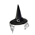 Pikkukuva 1 / 5: Noidanhattu Velhonhattu Velhottaren Hattu Naamiaisasuste Päällinen Asusteet Terävä Hattu Halloweeniin, Karnevaaliin, Juhliin, Cosplayhin (Musta) Black