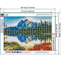 Pikkukuva 2 / 5: Dww-DIY 5D (40x30cm) Lumipeitteinen timanttimaalaus, täysi ristipisto kirjonta, timanttimaalaussarjat, strassikirjonta, timanttitaide aikuisille sisustamiseen