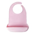 Miniatyrbild 1 av 5: Praktisk Silikonhaklapp Tvättbar Äthjälp Matningsskydd Solid Matning Rapduk Dregelhaklapp för Vuxna Seniorer Rosa Pink