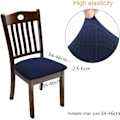 Miniatyrbild 2 av 5: (Mörkblå, 1) Stretch Jacquard Embossed Stolsöverdrag Sitsöverdrag C