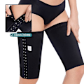 Miniatyrbillede 4 af 5: Kvinder Lår Slankere Ben Kompression Ærmer Slankende Lår Wraps Body Shaper XL Sort