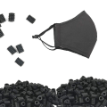 Miniatyrbilde 5 av 5: 100 stk silikonlås for snorer, elastisk tau i plast, justerbar elastisk spenne, svart