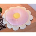 Miniatyrbilde 2 av 4: Blomsterpute i plysj, komfortabel blomsterformet plysjgulvpute