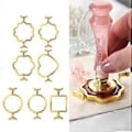 Miniatyrbild 2 av 5: Vaxsigillform för 2,5 cm vaxsigillstämplar, vaxsigillverktyg i metall med rund blomform, sigillvaxform för presentinslagning E heart shape L 3cm chapter applie