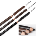 Miniatyrbilde 4 av 5: 12 stk/pakke Øyenbrynsblyanter Eyeliner, Matt Vannfast Øyenbrynsblyant Langvarig Eyeliner Øyesminke（Svart）