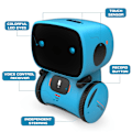 Miniatyrbillede 2 af 3: Børnerobot legetøj, interaktiv smart talende robot med stemmestyret touch sensor talegenkendelse, fødselsdagsgaver (blå)