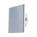 Miniatyrbillede 1 af 5: 2/3/4 Gang Smart Lyskontakt Tuya Touch App Kontrol INGEN Nul-ledning Nødvendig grey 2Gang