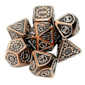 Miniatyrbilde 3 av 5: 7 stk./pakke Polyedrisk sinklegering for Dragon Scales DnD RPG brettspill terninger (06) 6