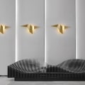 Miniatyrbillede 3 af 5: 1 stk. Moderne LED-væglampe i form af en flyvende fugl til soveværelse, stue