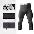 Miniatyrbillede 3 af 5: Basketball Leggings Med Knæbeskyttelse Til Mænd 3/4 Kompression Bukser Sports Bukser Multi-way XL Sort