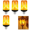Miniatyrbild 1 av 5: Led-flamlampa, 4 lägen flimrande glödlampor, E26/e27 basflamljus, jul