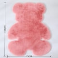 Miniatyrbilde 2 av 5: Rosa teppe, myk, bjørneform, stue