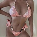 Miniatyrbillede 5 af 5: Tanga Bikinis Badedragt til Kvinder Brasilianske String Bikinis Badedragt Trekant Top Badedragt Badedragter Hvid M White M