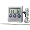 Miniatyrbilde 1 av 5: Høy presisjon grill metall jern skall mat digital display termometer utendørs grill termometer timer-50 grader--250 grader